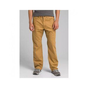 prAna Stretch Canvas Pant Gorpcore Organic Cotton Standard Fit Khaki Tan size 36